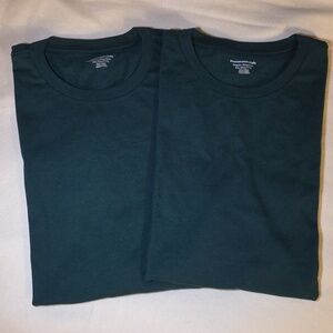 Amazon Essentials Men's Short Sleeve Crew Neck T-Shirt in Dark Green (2 Pk) 💜🌼